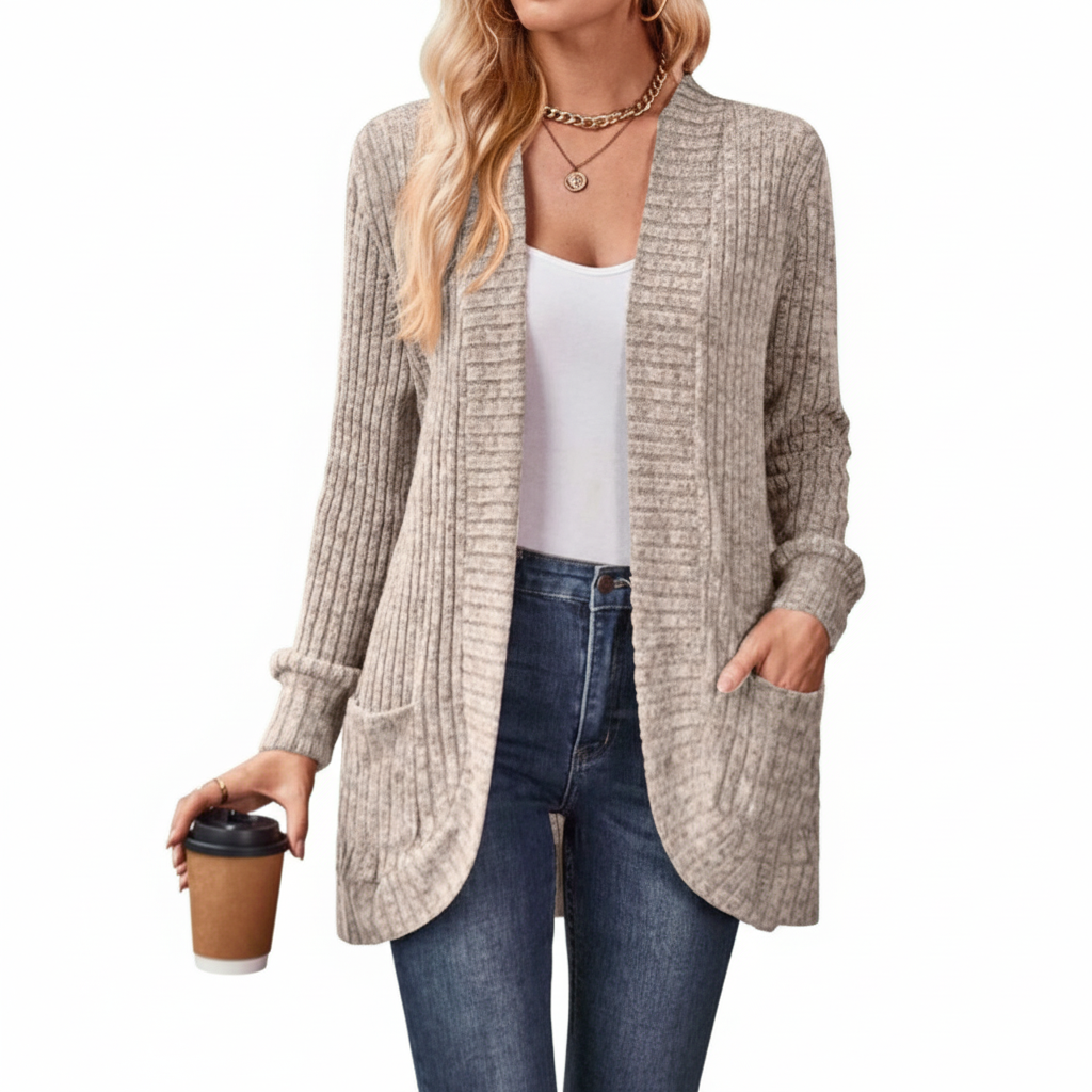 Women's Cardigans Lightweight Casual Lightweight Open Front Cardigan Long Sleeve Sweaters with Pockets