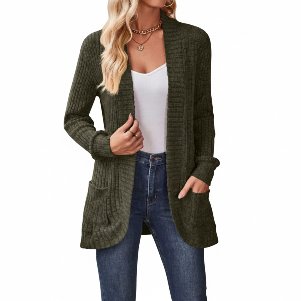 Women's Cardigans Lightweight Casual Lightweight Open Front Cardigan Long Sleeve Sweaters with Pockets