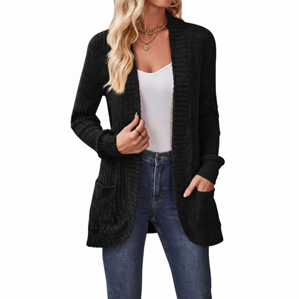 Women's Cardigans Lightweight Casual Lightweight Open Front Cardigan Long Sleeve Sweaters with Pockets