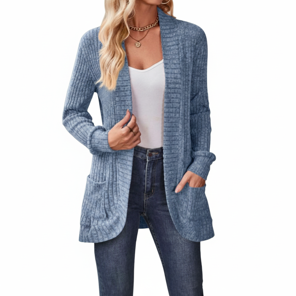 Women's Cardigans Lightweight Casual Lightweight Open Front Cardigan Long Sleeve Sweaters with Pockets